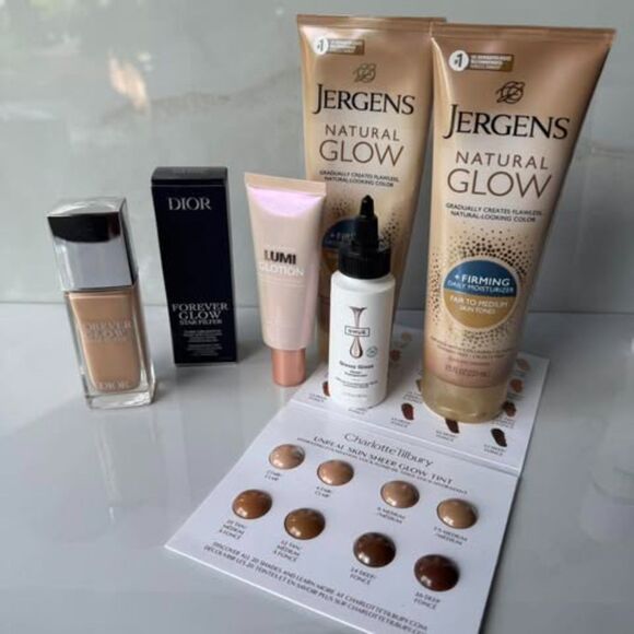 6pc "Glow" Bundle (Dior, Charlotte Tilbury, DPHue, Jergens, L'Oreal) - Picture 1 of 1
